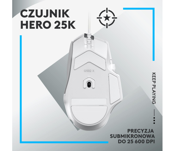 Logitech OUTLET - G502 X biała - 1506032 - zdjęcie 9
